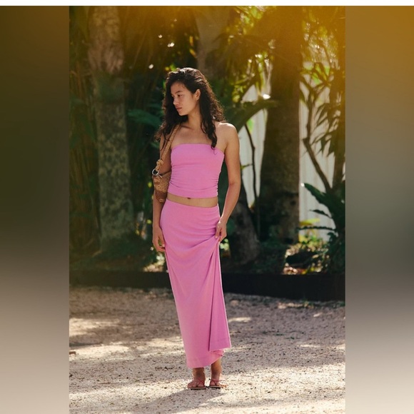 Free People Dresses & Skirts - FREE PEOPLE TUBE SET IN PINK SIZE MEDIUM NWT